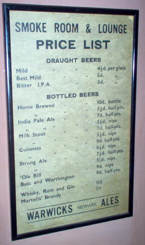 Warwick and Richardson's price list ca 1930's